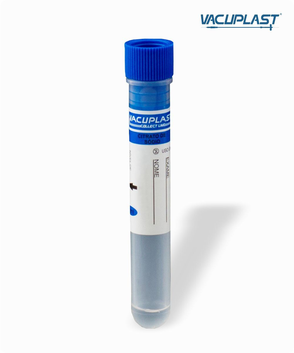 Tubo para coleta de sangue (seringa) com  citrato de sódio 3mL